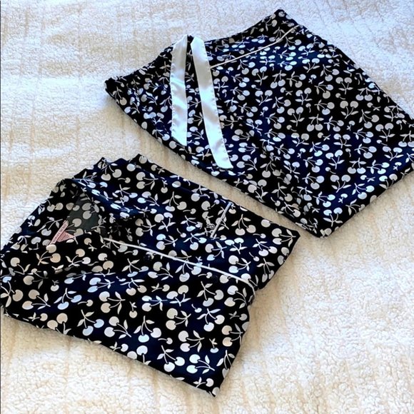 VICTORIA'S SECRET SATIN AFTERHOURS PJ SET XL